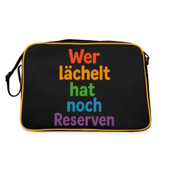 Ceux qui sourient ont encore des réserves - Sac Retro - noir/or - Dos