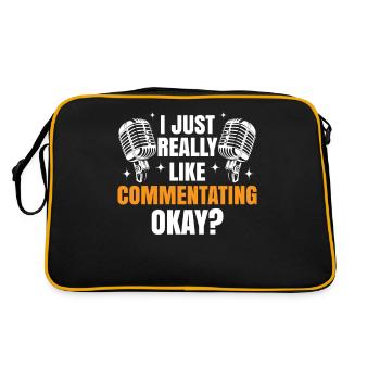Funny Sports Announcer - Retro Bag - black/gold - Back