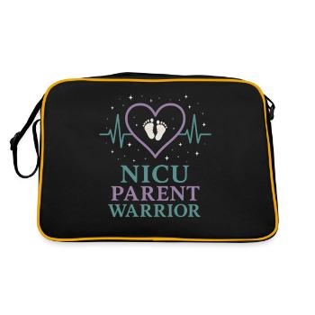 Nicu Parent Pride Preemie Warrior Newborn - Retro Bag - black/gold - Back