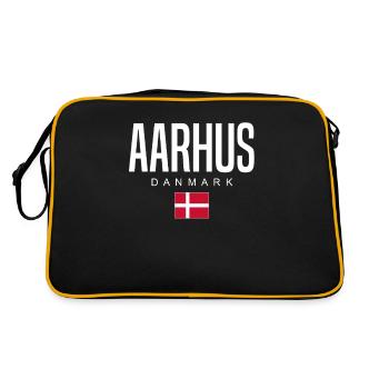 Aarhus, Danemark - Sac Retro - noir/or - Dos