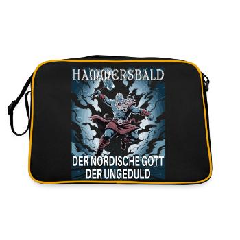 Hammersbald – Dieu nordique de l’impatience - Sac Retro - noir/or - Dos
