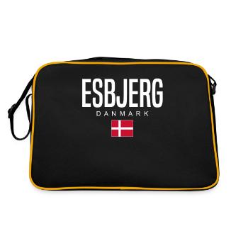 Esbjerg, Denmark - Retro Bag - black/gold - Back