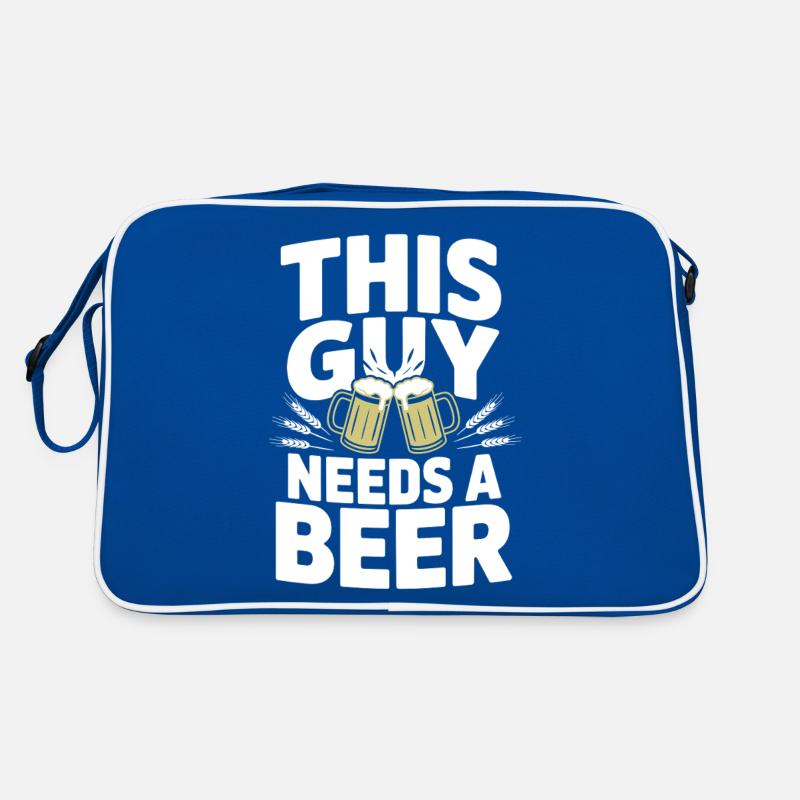 This Guy Needs a Beer Retro Tasche