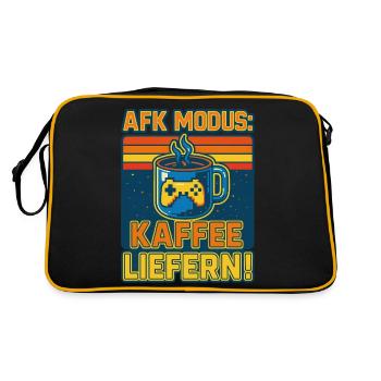 Mode AFK : Livrez du café ! - Sac Retro - noir/or - Dos