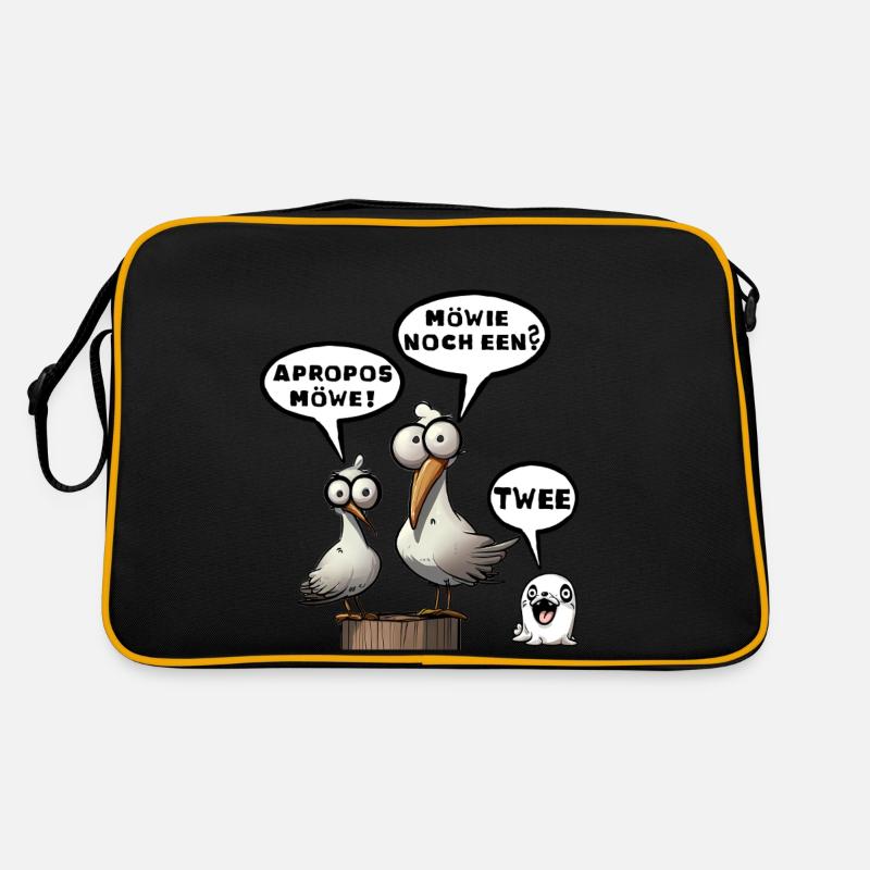 Apropos Moewe Moewie noch een Spruch twee Retro Tasche