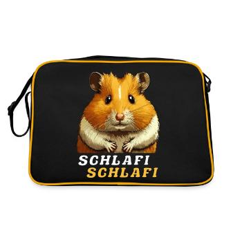 HAMSTER SCHLAFI SCHLAFI - Retro Bag - black/gold - Back