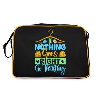 Acheteur d’occasion Rien ne va pas bien Aller friperie - Sac Retro - noir/or - Dos