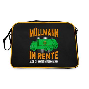 Éboueur retraité Camion à ordures Éboueur retraité - Sac Retro - noir/or - Dos