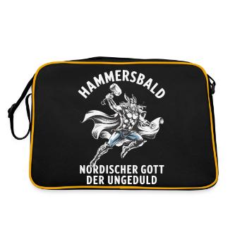 Hammersbald – Dieu nordique de l’impatience - Sac Retro - noir/or - Dos