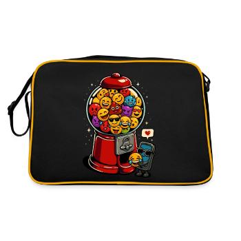 Funny Gumball Communication - Retro Bag - black/gold - Back