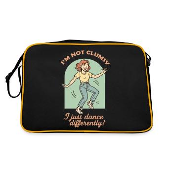 Je ne suis pas maladroit, je danse juste différemment - Sac Retro - noir/or - Dos