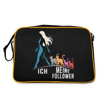 Moi et mes abonnés – Cat Humor Design - Sac Retro - noir/or - Dos