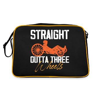 Straight Outta Three Wheels Recumbent Bike - Retro Tasche - Schwarz/Gold - Hinten