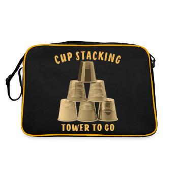 CUP STACKING TOWER TO GO - Retro Bag - black/gold - Back