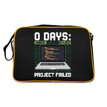 Technical Support 0 Days Since My Last Project - Retro Bag - black/gold - Back