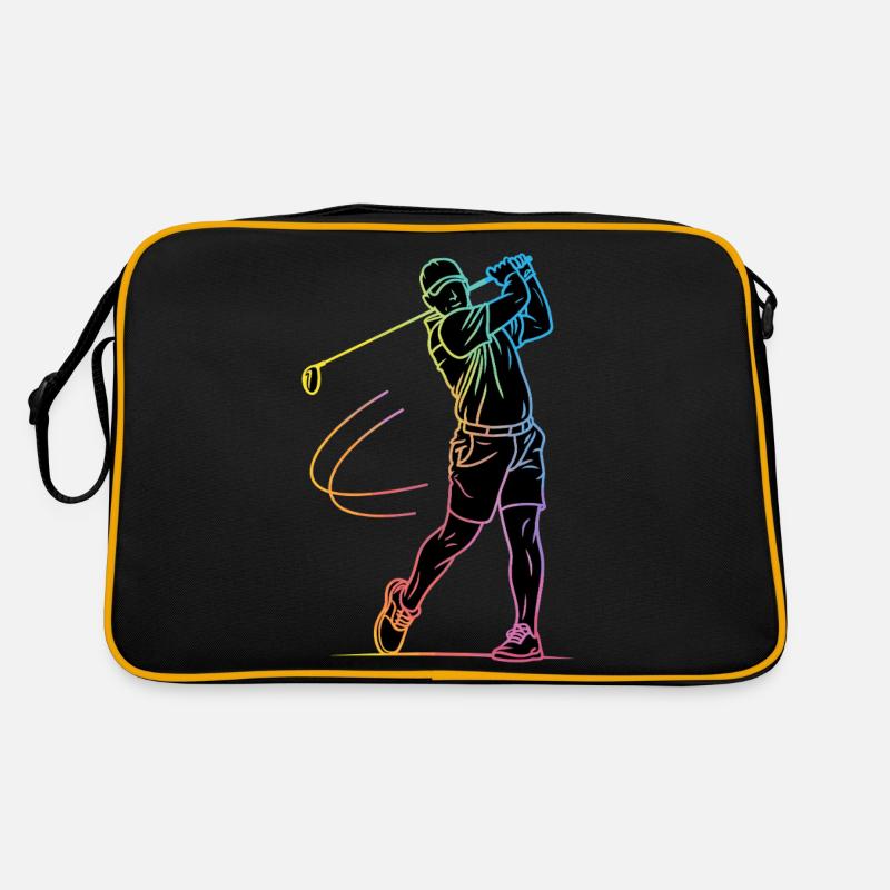 Golfer Silhouette Golf Retro Tasche