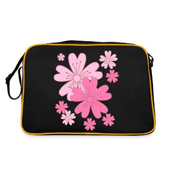 Chute des fleurs de cerisier Sakura - Sac Retro - noir/or - Dos