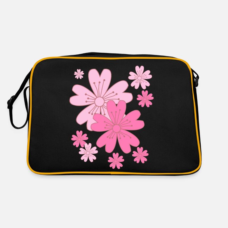 Fallende Sakura Kirschblüten Retro Tasche
