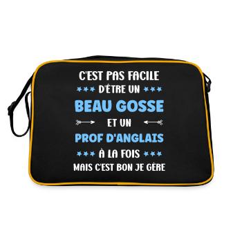 prof anglais - Sac Retro - noir/or - Dos