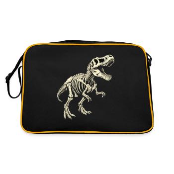 Squelette de T-Rex – Conception de fossiles de dinosaures - Sac Retro - noir/or - Dos