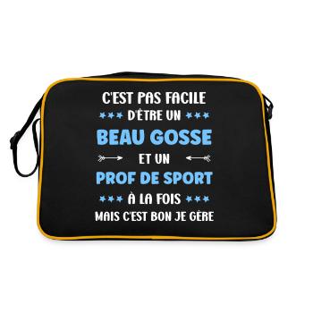 prof de sport - Sac Retro - noir/or - Dos