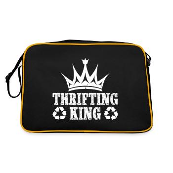 Thrift Shop Thrifting King Love Thrifting - Retro Bag - black/gold - Back