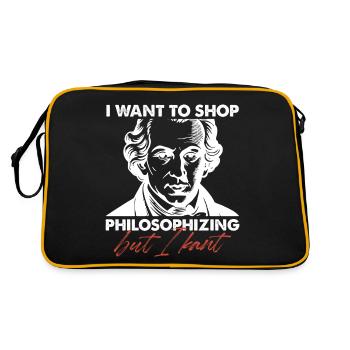 Je veux arrêter de philosopher Mais je kant - Sac Retro - noir/or - Dos