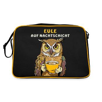 HIBOU DE NUIT - Sac Retro - noir/or - Dos