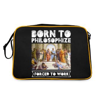 Born To Philosophize Forced To Work - Retro Bag - black/gold - Back