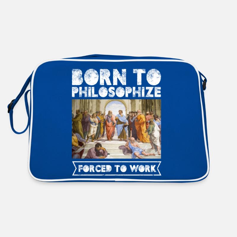 Born To Philosophize Forced To Work Retro Bag