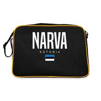 Narva, Estonia - Retro Bag - black/gold - Back