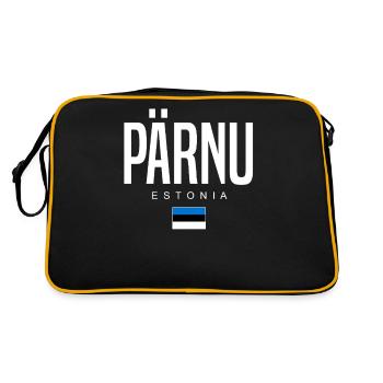 Pärnu, Estonia - Retro Bag - black/gold - Back