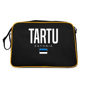 Tartu, Estonia - Retro Bag - black/gold - Back