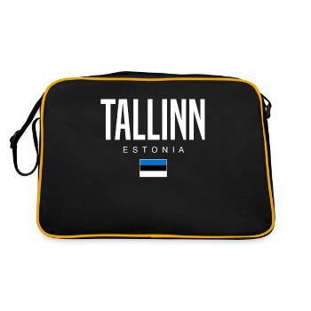 Tallinn Estonia - Retro Bag - black/gold - Back