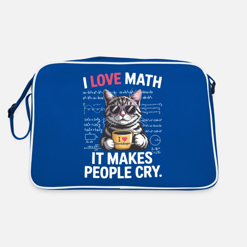 I love Math – It makes people cry Retro Tasche