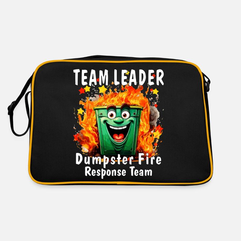 Chef d’équipe Équipe d’intervention en cas d’incendie de benne à ordures Sac Retro