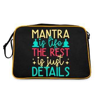 Yoga Mantra Is Life Rest Just Details Funny Yoga - Retro Bag - black/gold - Back