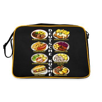 GERMAN CUISINE - Retro Bag - black/gold - Back