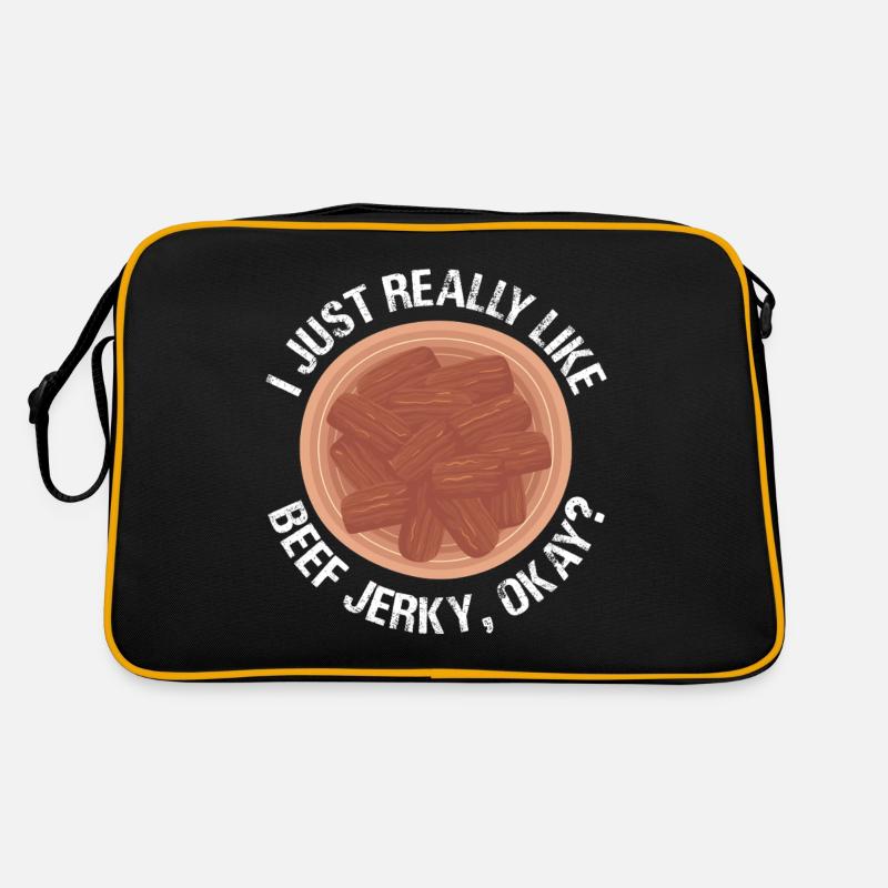 I Just Really Like Beef Jerky Okay Dried Meat Retro Tasche