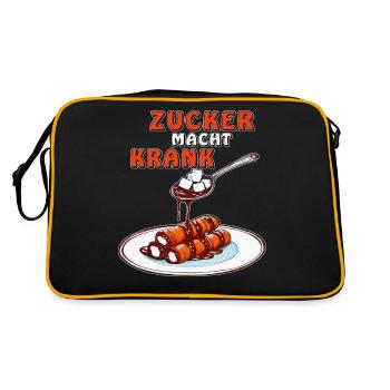 SUGAR MAKES YOU SICK CHOCOLATE ROLLS - Retro Bag - black/gold - Back