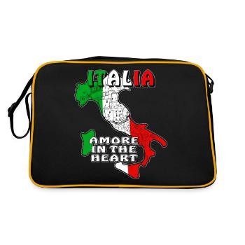 ITALIA AMORE IN THE HEART - Retro Bag - black/gold - Back