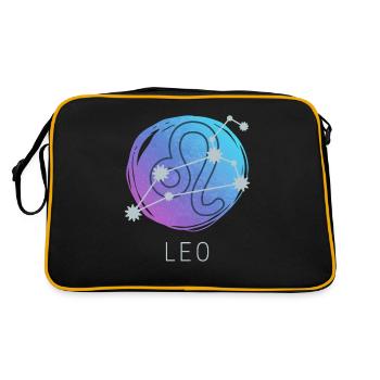 Horoscope du zodiaque Lion Signe du zodiaque - Sac Retro - noir/or - Dos