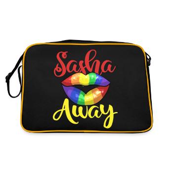 sashay away drag queens Design pour une drag queens - Sac Retro - noir/or - Dos