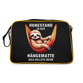 RETIREMENT IN THE HAMMOCK - Retro Bag - black/gold - Back