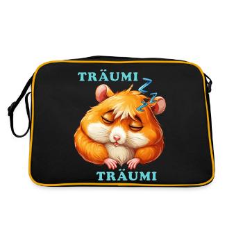 HAMSTER SLEEP DREAMY DREAMY - Retro Bag - black/gold - Back