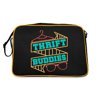 Friperie Shopper Thrift Buddies Friperie - Sac Retro - noir/or - Dos
