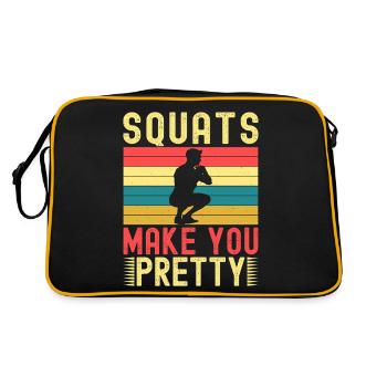 Les squats fanatiques de fitness vous rendent jolie - Sac Retro - noir/or - Dos