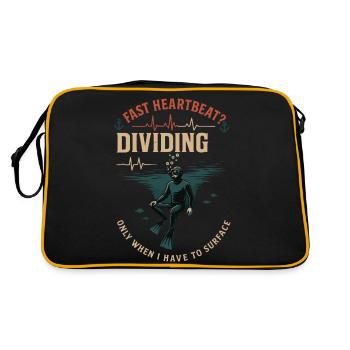 Fast Heartbeat Dividing Diving Ocean - Retro Bag - black/gold - Back