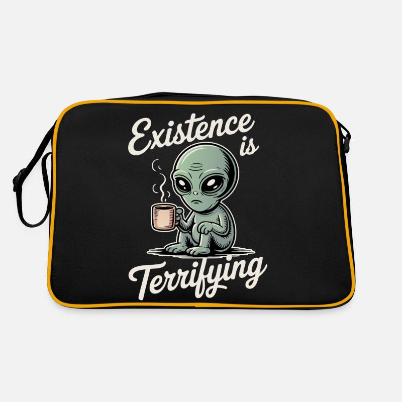 L’existence est terrifiante drôle Alien OVNI Café Sac Retro