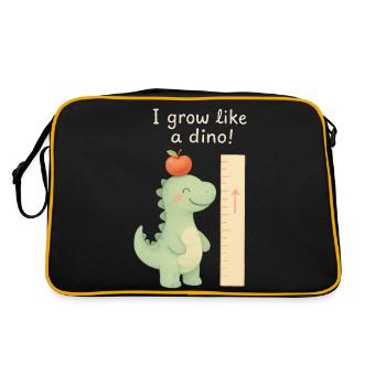 Je grandis comme une pépinière de T-rex - Sac Retro - noir/or - Dos